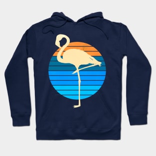 80s Flamingo Sunset Graphic Hoodie